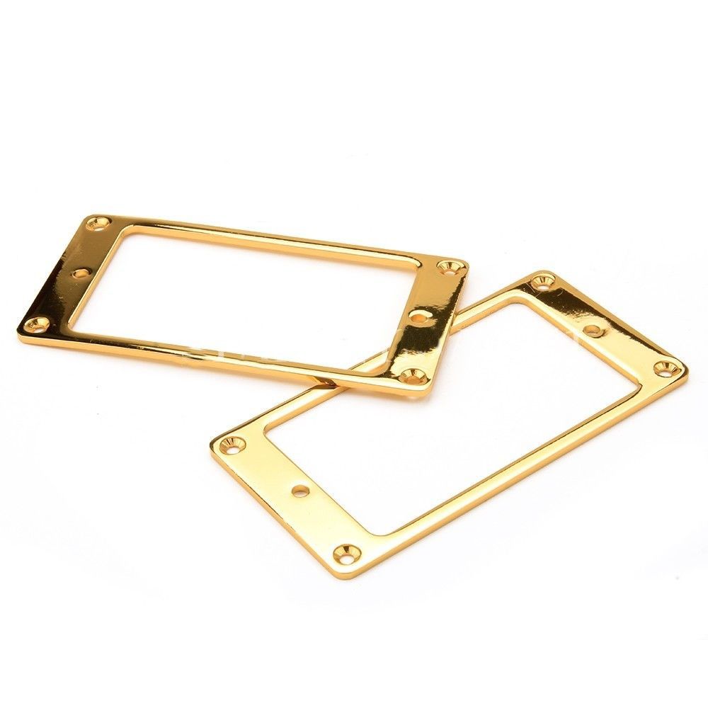 Gold plated Metal flat humbucker pickup mounting ring for guitar