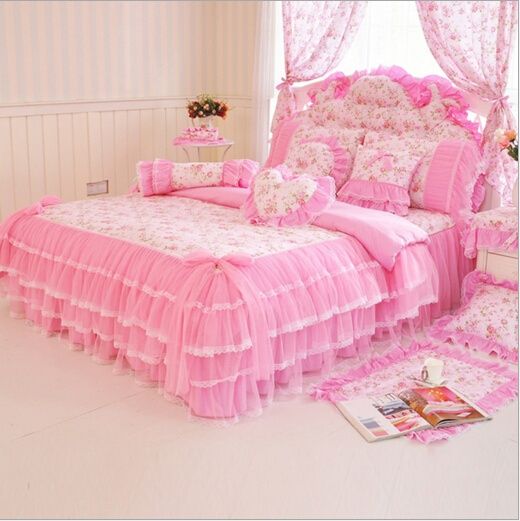 Luxury Lace Bedding Sets Duvet Cover Sets Girls Bedding Childrens