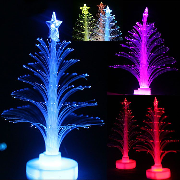 Colorido LEVOU Árvore De Natal De Fibra Óptica Luz Noturna Árvore de Natal Lâmpada Luz Decoração Colorido LEVOU Árvore De Natal De Fibra Óptica Luz Noturna Árvore de Natal Lâmpada Luz Decoração