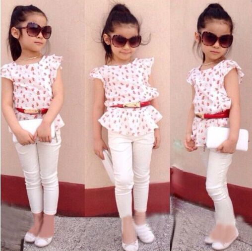 Little girl white pants Clearance