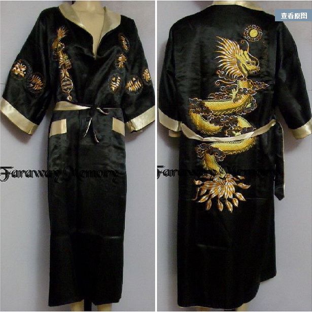 mens silk dragon robe