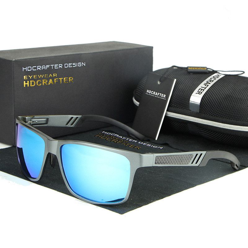 HDCRAFTER Men Aluminum Polarized Sunglasses Outdoor Driving Sport Glasses Hot