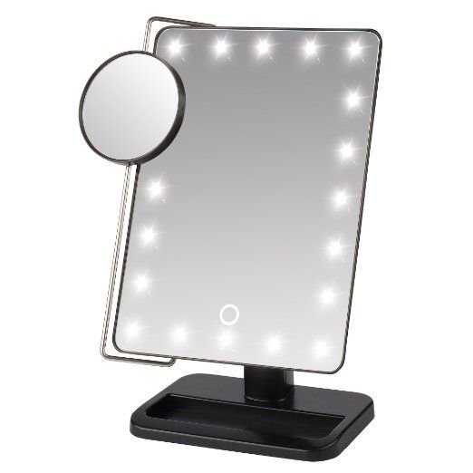 Led Makeup Mirror Make Up, Vanity Mirror With Lights Stand Up Desk