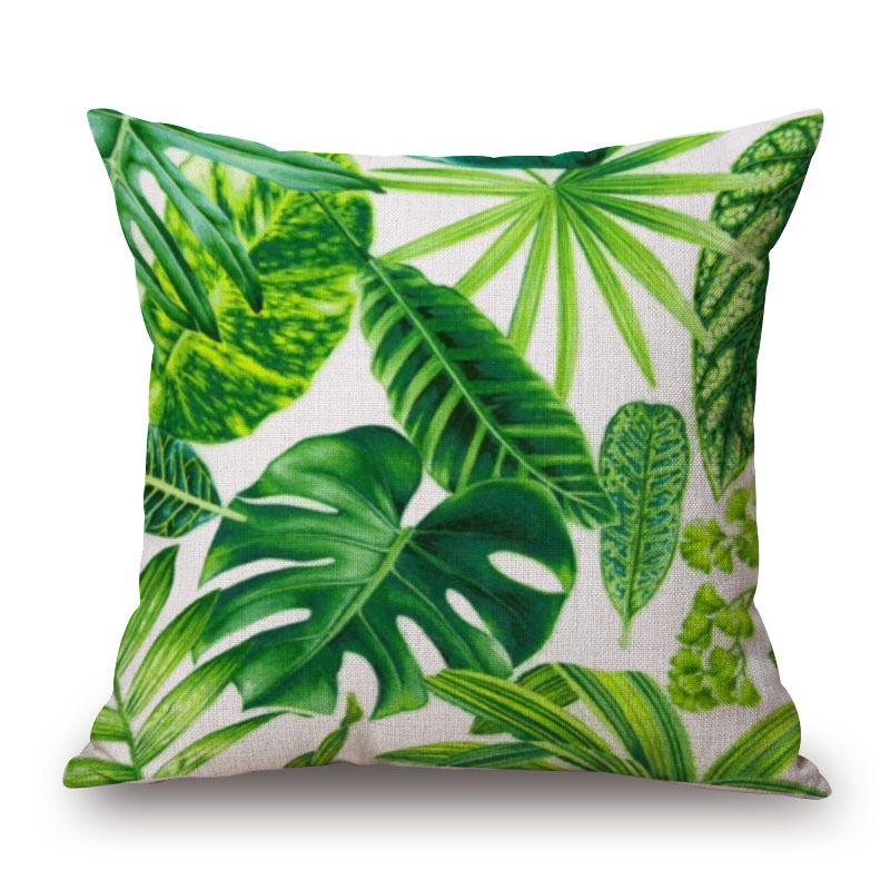 green leaf cushions