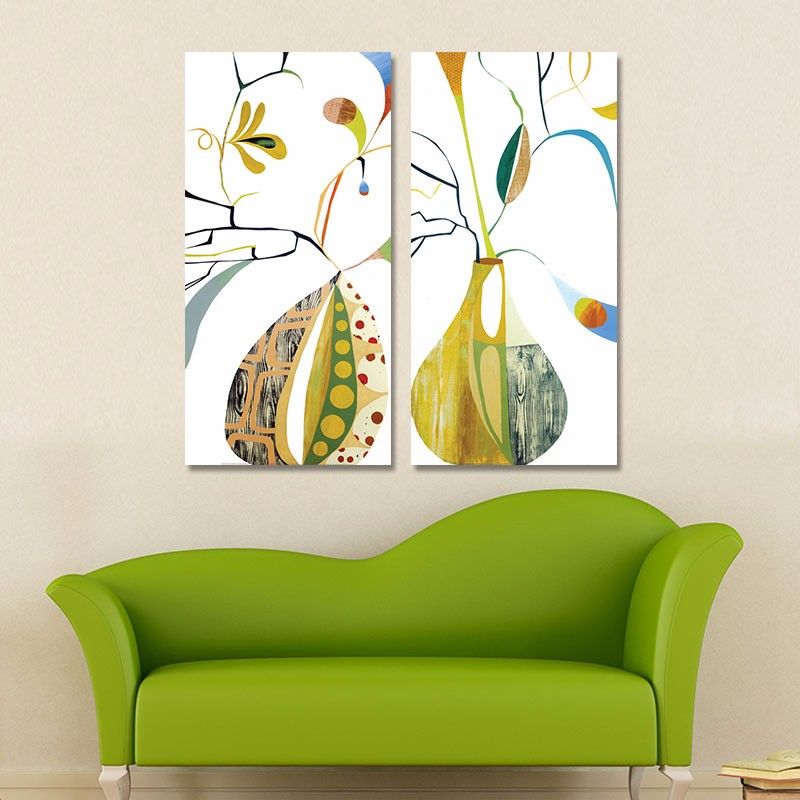 Acheter Set Abstract Art Colore Vases Decoration Fleurs Wall Art Images Toile Peinture Imprimer Des Enfants Decor De Chambre Sans Cadre De 6 83 Du Xiaofang8810 Dhgate Com