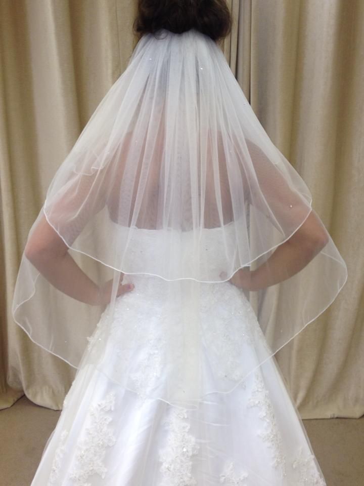 Nuova immagine reale Bella linea bordo 2t con pettine strass lvory white gomito velo velo da sposa veli da sposa