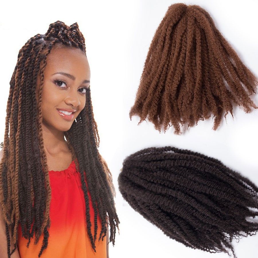 Afro Braiding Hair Puffs Kinky Curly Bulk Hair Extensions 45cm 17