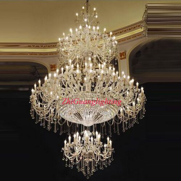 High Traditional Large Crystal Chandelier Great Room Elegant