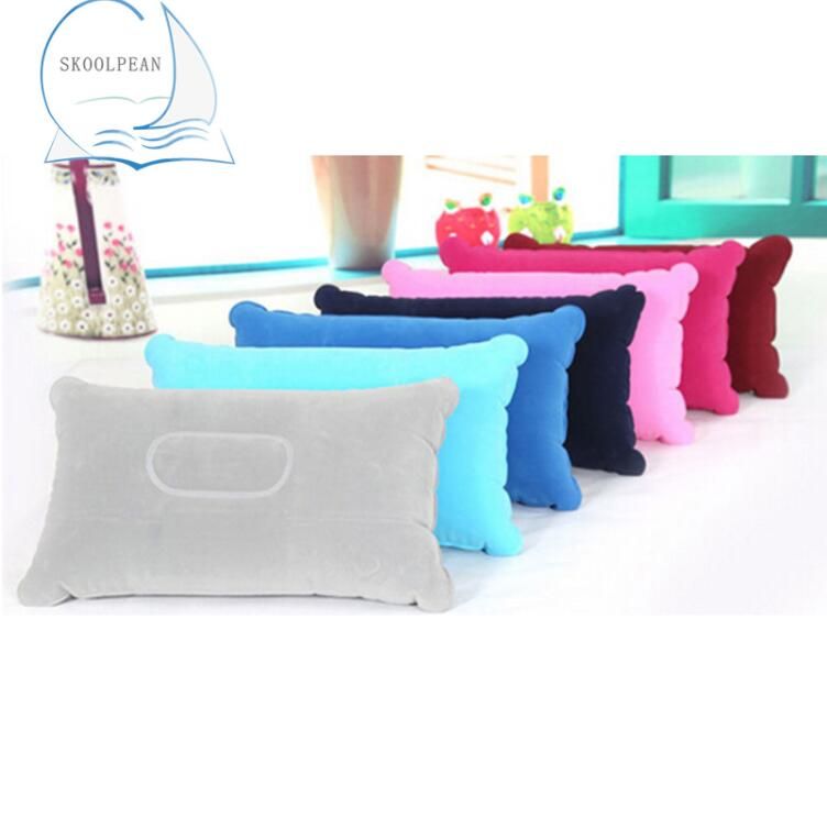 SovelyBoFan Almohada de Flocado Almohada Plegable portatil Inflable de Doble Cara para Acampar//Viajar//Oficina Azul