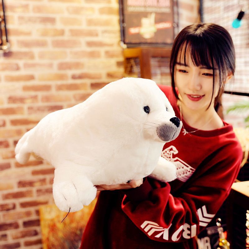 white sea lion stuffed animal
