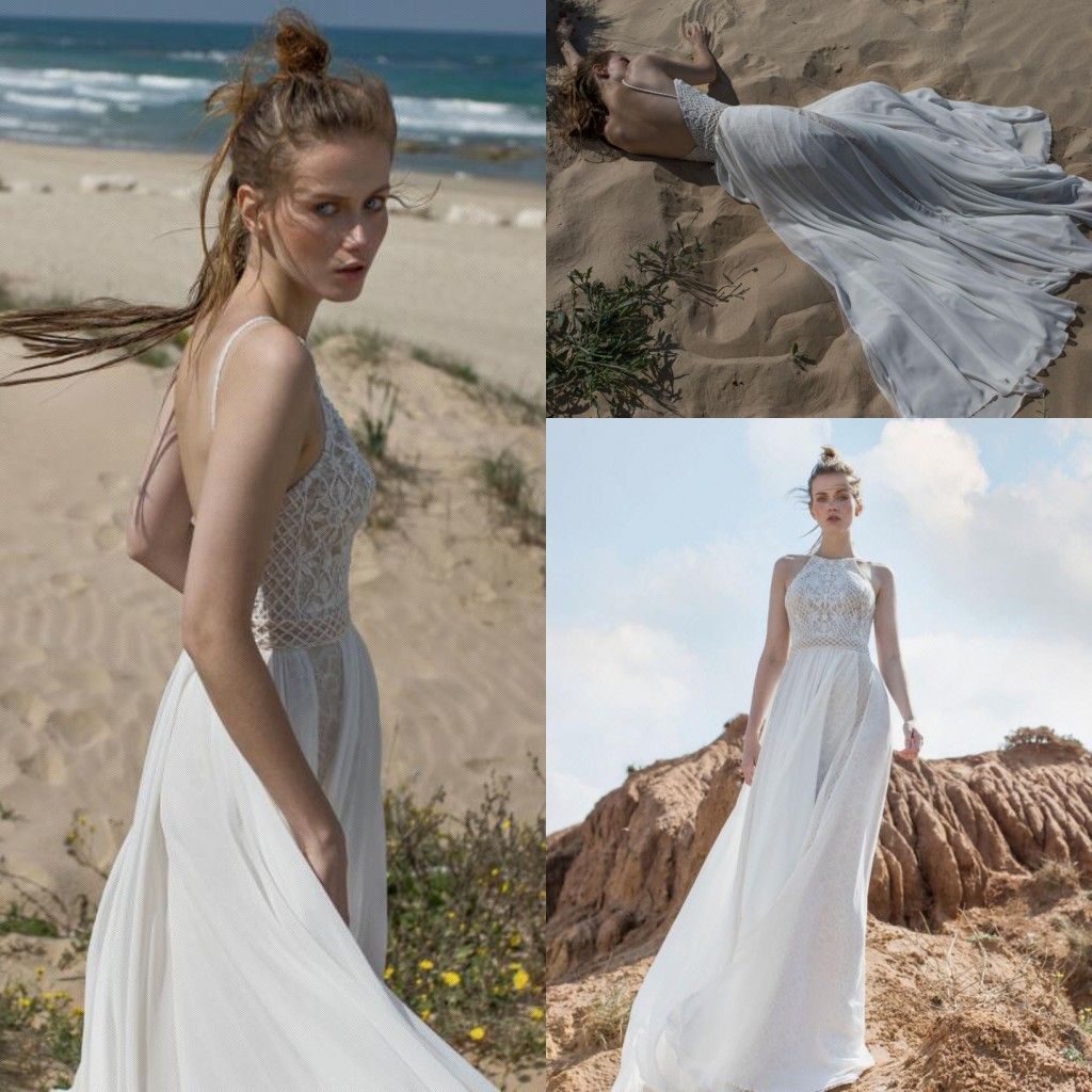 a line open back wedding dress