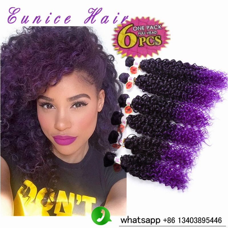 Jerry Curl Hair Extension Ombre Malaysian Afro Kinky Curly Hair