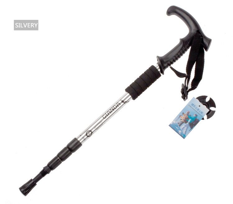 Wsobue Bast/ónes de Senderismo,Bast/ón de Trekking Plegable Anti-Choque Aluminio 7075 Bastones de Marcha para Senderismo Alpinismo Trail Viaje