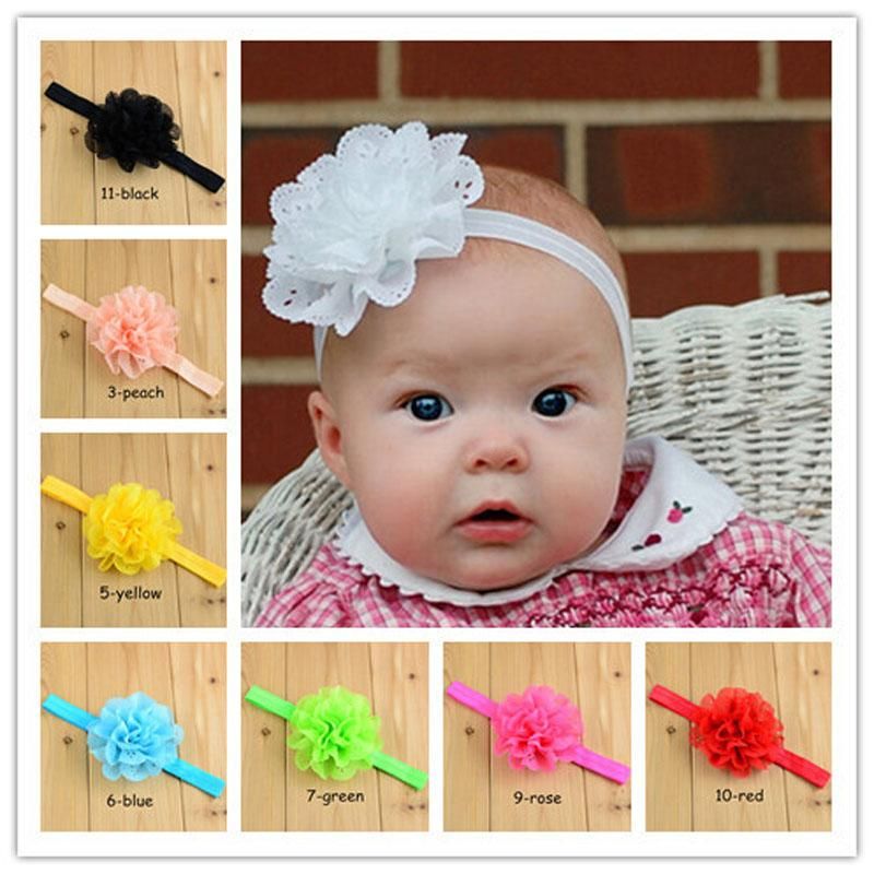 Baby Lace Flower Headbands NEW Girls Cute Hair Band Infant Lovely