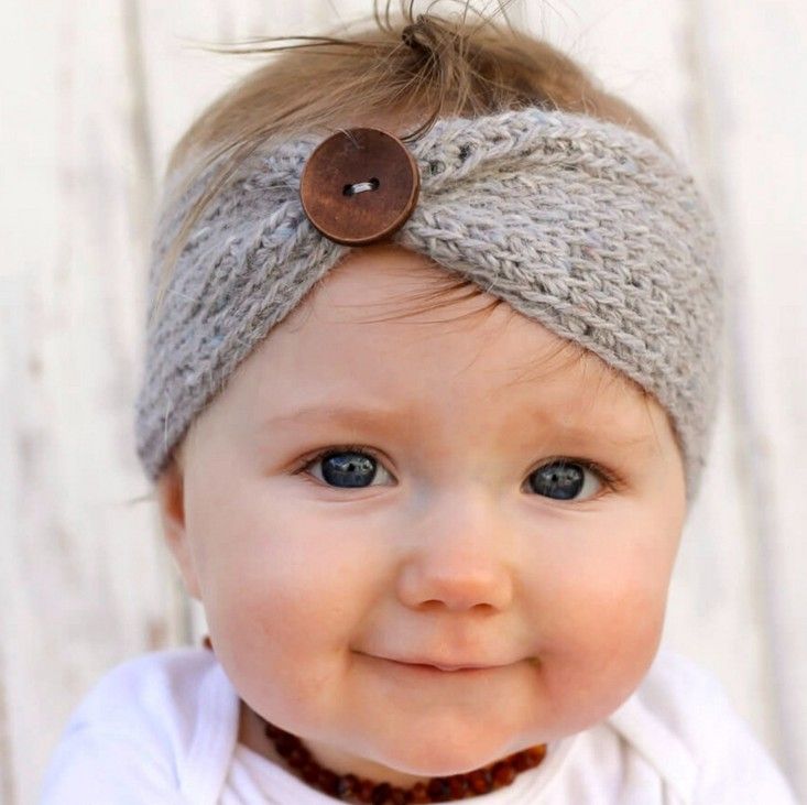 Acheter Vente Chaude Laine Dhiver Bebe Bandeau Filles Tricotees Enfants Cheveux Tete Du Nouveau Ne Bande Wrap Turban Couvre Chef Avec Des Accessoires De Cheveux Gros Bouton De 0 Du Love Kids