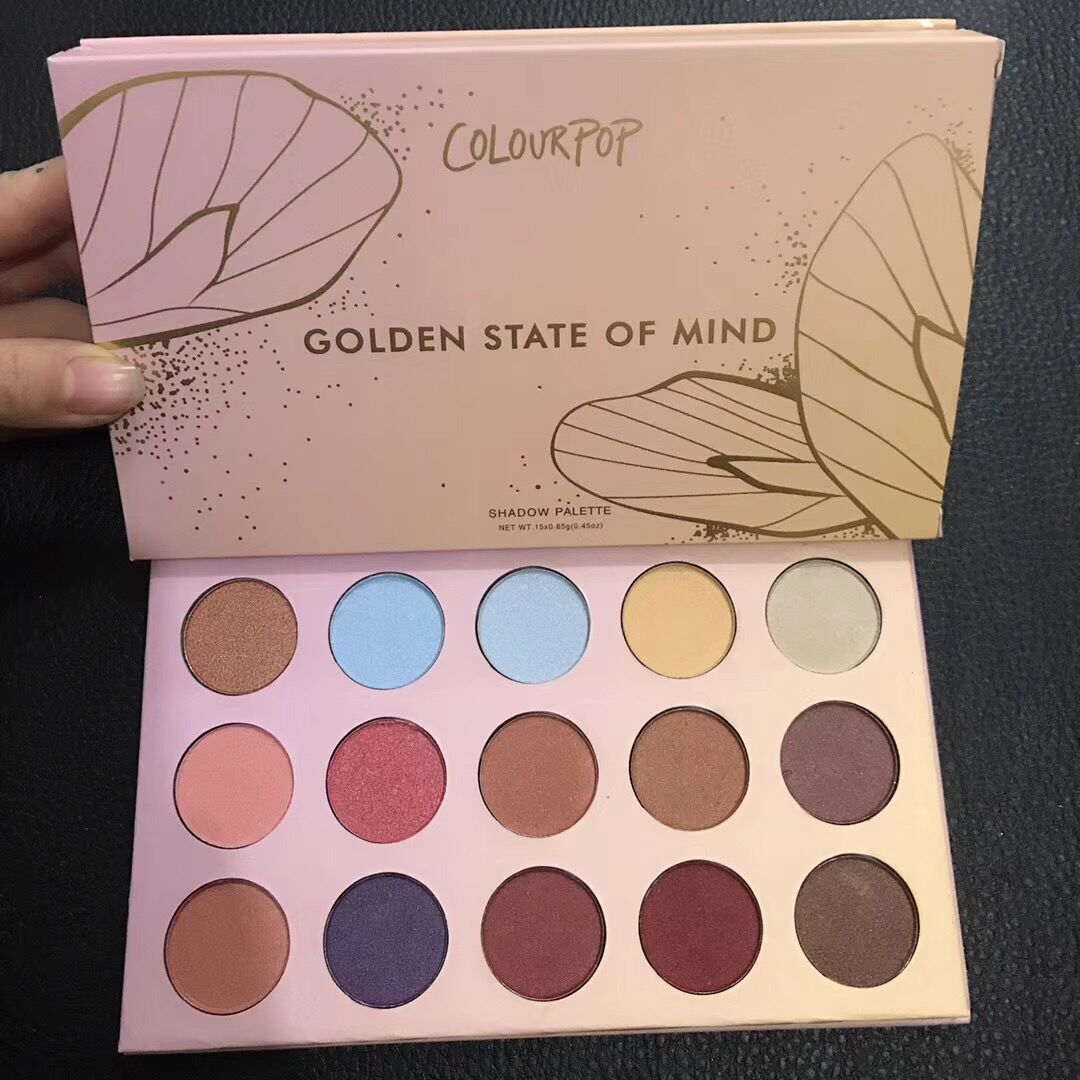 Colourpop Golden State Of Mind Eyeshadow Palette Glitte Matte Shimmer Makeup Eyeshadows Palette Makeup For Blue Eyes Makeup Store From Idea 3 15