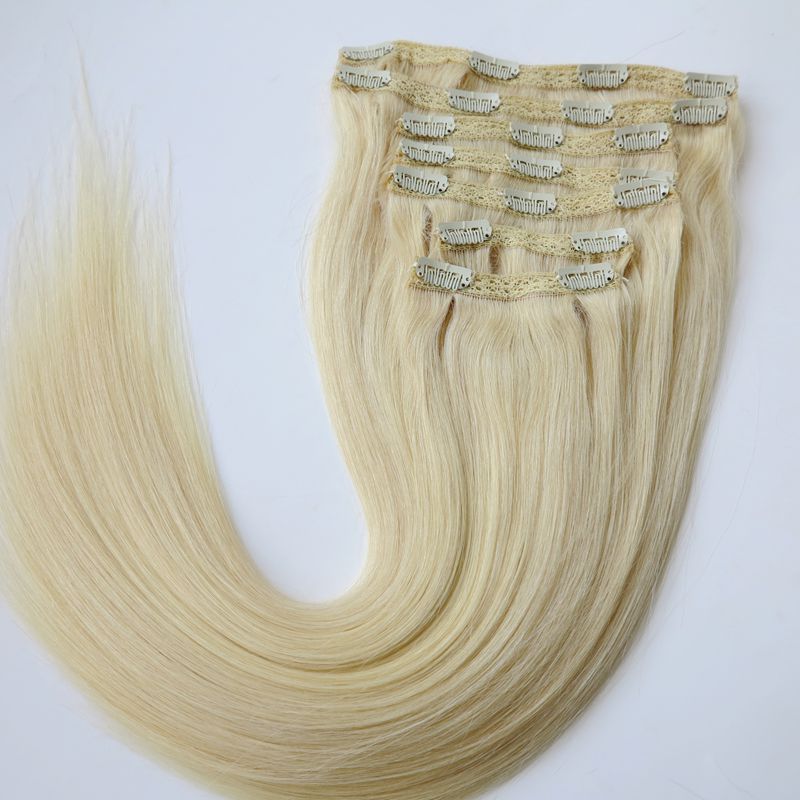 Clip In Hair Extensions Brazilian Human Hair 20 22inch 60 Platinum Blonde Straight Hair Extensions 260g Hair Extensions For White Girls Hair Extensions White Girl From Harmonywigs 139 75 Dhgate Com