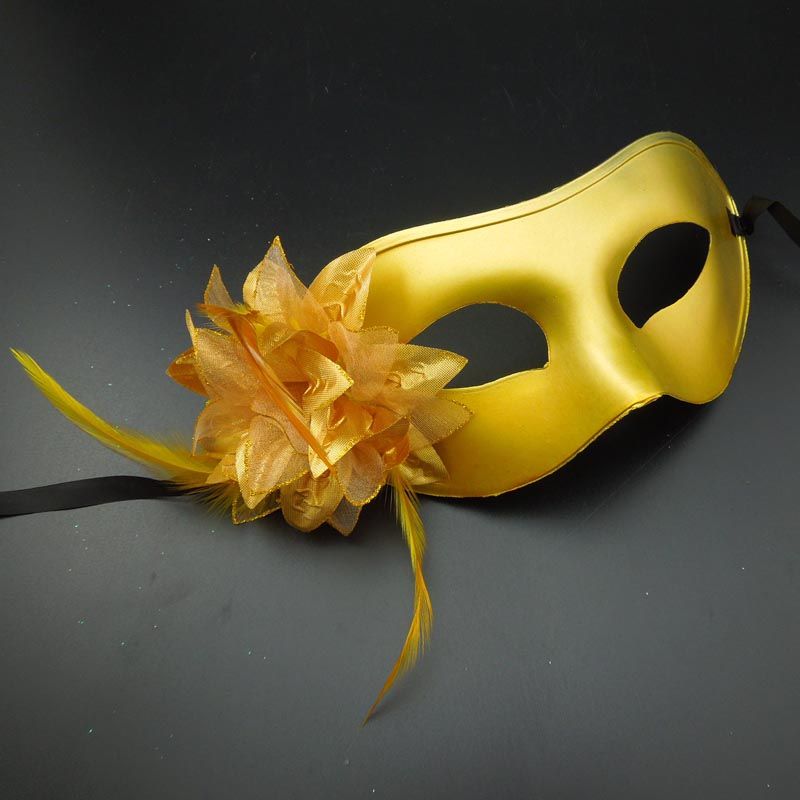 Cheap New Party Masks Masquerade Mask Flower Aside Half Face