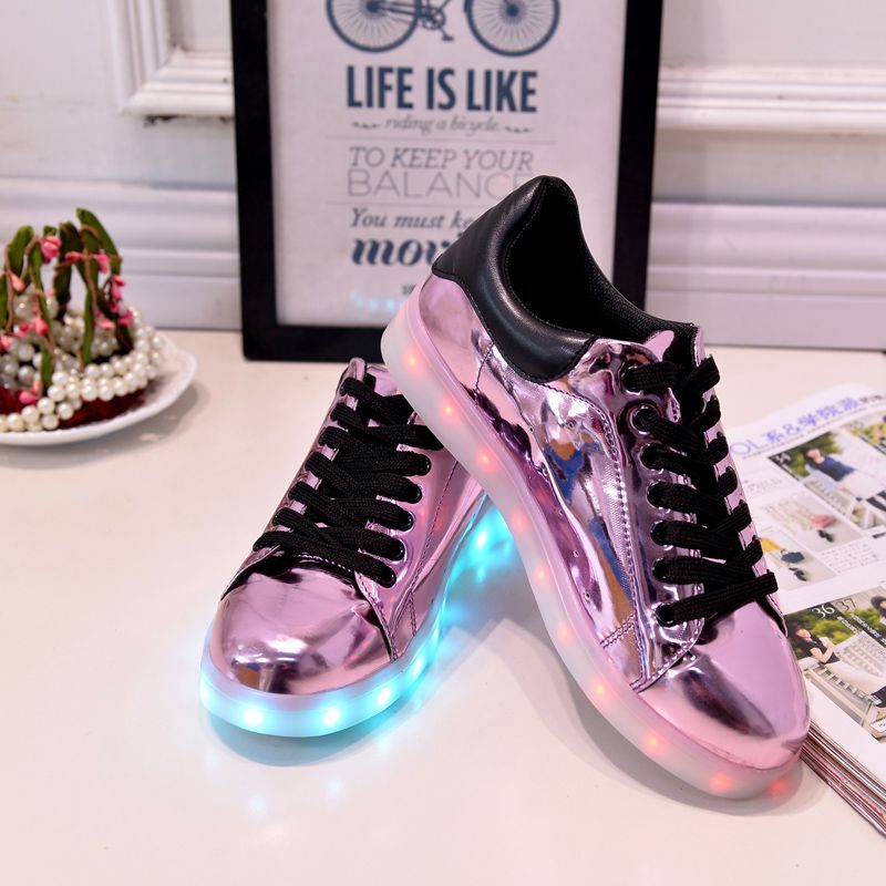 scarpe led rosa