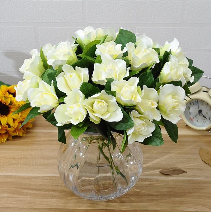 2019 Silk Single Stem Gardenia 30cm/11.81 Length Artificial Cape Jasmine Flower Gardenias For DIY Bridal Bouquet Accessories From Wrdbf, $1.3