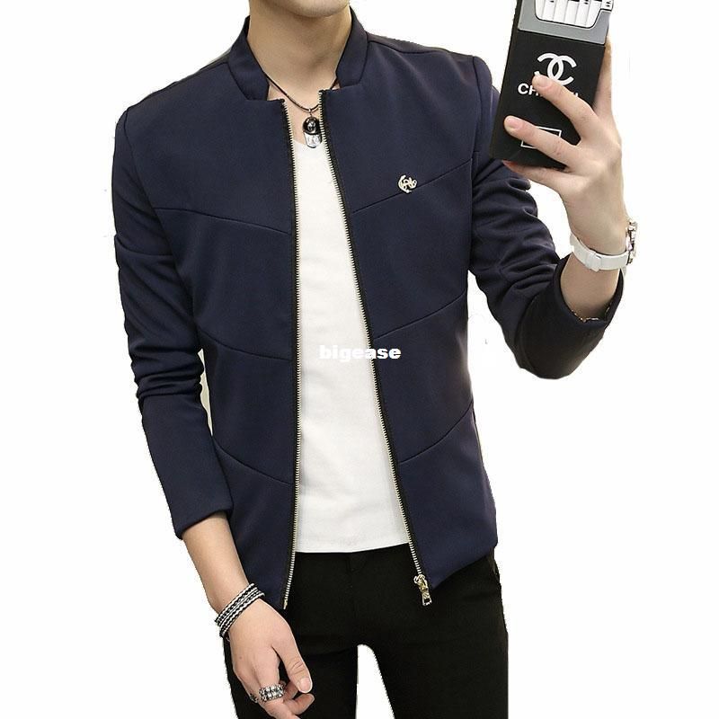 mens stand collar overcoat