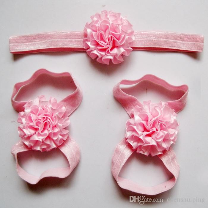 baby barefoot sandals and headband
