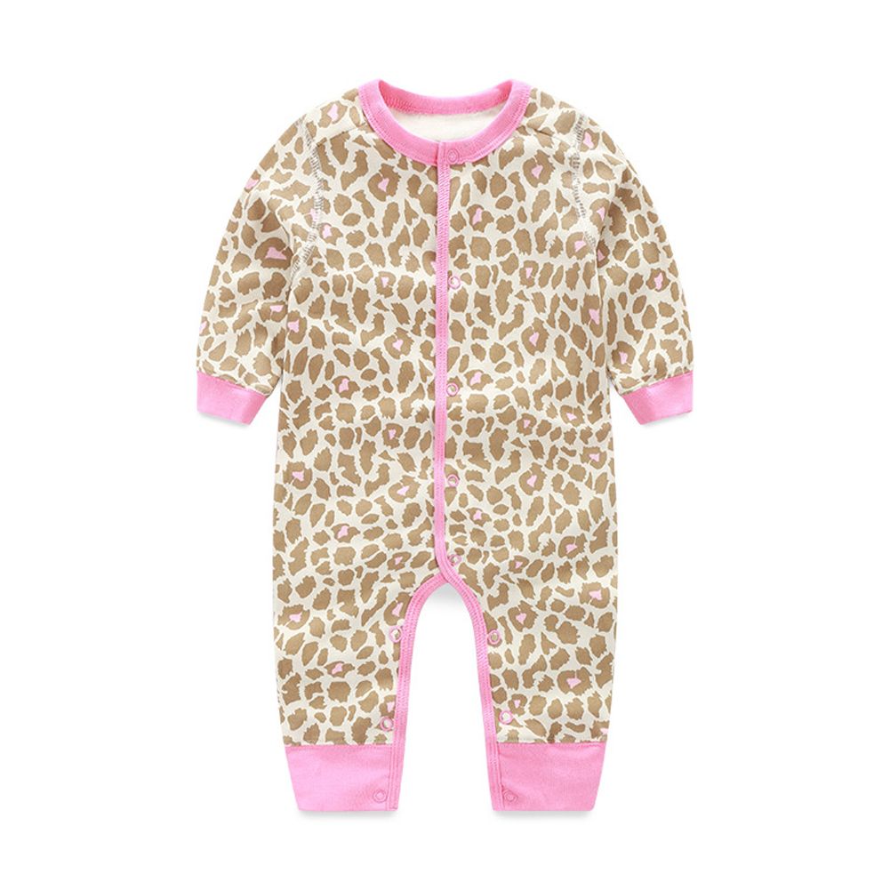 baby leopard print romper