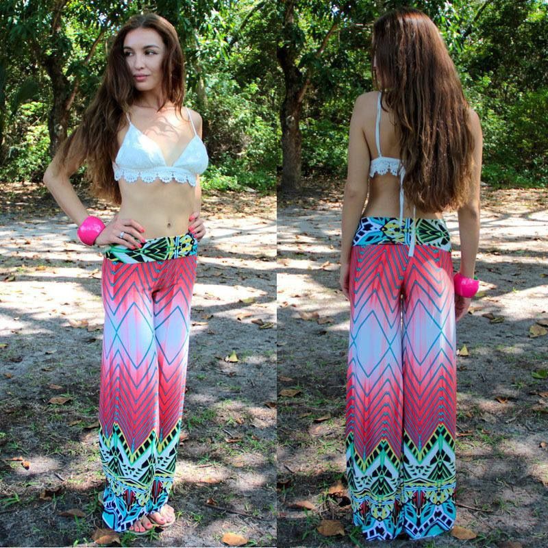Compra Nuevo Verano Mujer Pantalones Largos Estampado Floral Pantalones  Anchos Pantalones De Gran Peso 17 Estilos Pantalones Palazzo Pantalones S  XL Barato | Entrega Rápida Y Calidad | Es.Dhgate