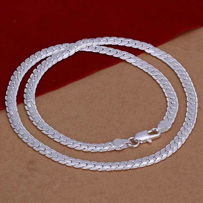 Snake design 925 sterling silver chain 20  inch