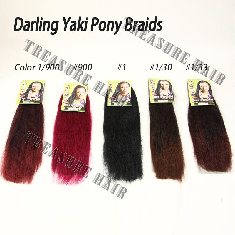 Darling Yaki For Pony Braids 1/900,900,1,1/30,1/33 Synthetic Hair