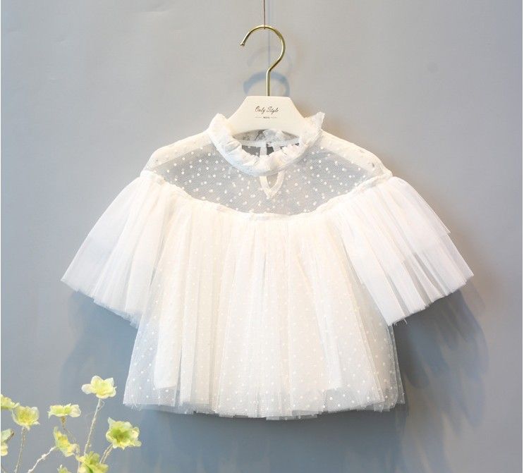 2018 Летних Новых Детей Белые Кружевные Рубашки Kids Lace Net Yarn Princess  Tops Футболка Pullover Cute Girl Lace Hollow Out T Shirt / От 1 024 руб. |  DHgate