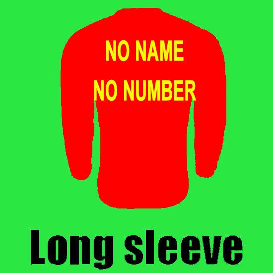 Long sleeve no name no number