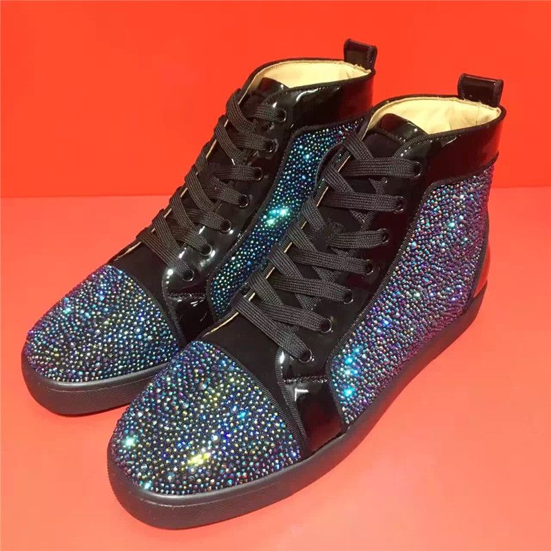 rhinestone high top sneakers