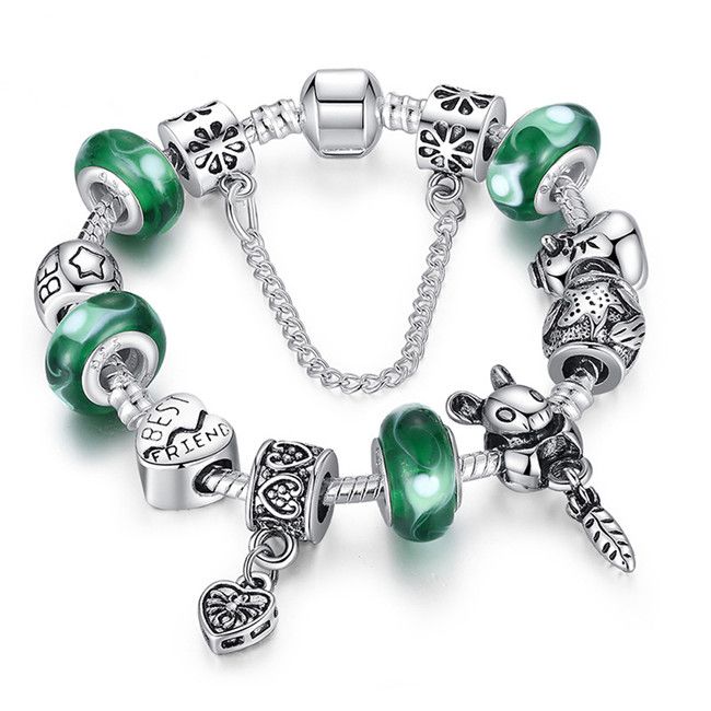 Bracelet pandora vert Outlet