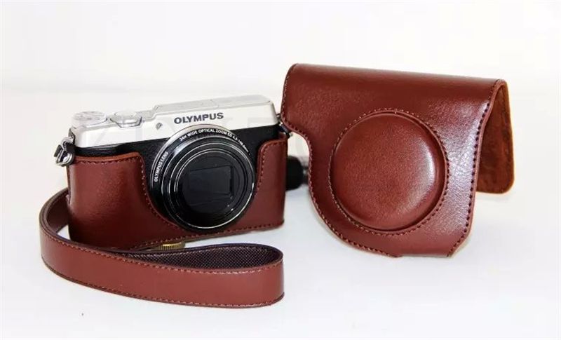vintage leather camera case
