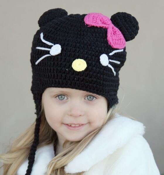 kitty knit hat