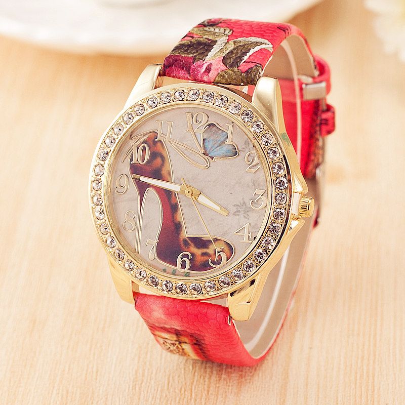 Compre Nicole Lee Lujo Zapatos De Tacón Alto Mujeres De Los Relojes Del  Vestido Del Reloj Del Cuarzo Del Rhinestone Del Cuero Del Reloj Relogio  Femenino Montre Femme A 8,17 € Del