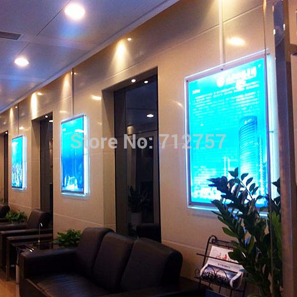2019 Large Size Wall Mount Acrylic Poster Frame Led Edge Lit Advertising Display Light Box From Lillianms2010 603 02 Dhgate Com