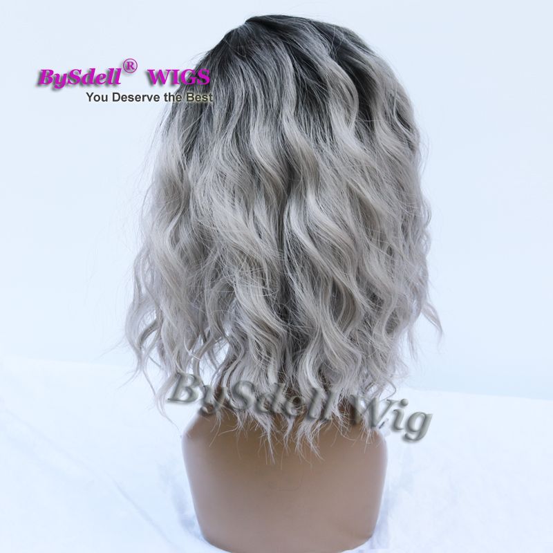 New Arrival Short Wavy Curly Bob Hairstyle Wig Synthetic Black