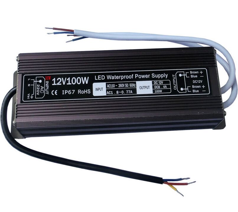 Aluminum Alloy Waterproof Power Supply Stable AC90-250V for Electronic DC12V Aluminum Alloy Waterproof Power Supply Stable AC90-250V for Electronic DC12V