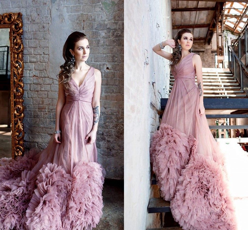 rose pink formal dresses