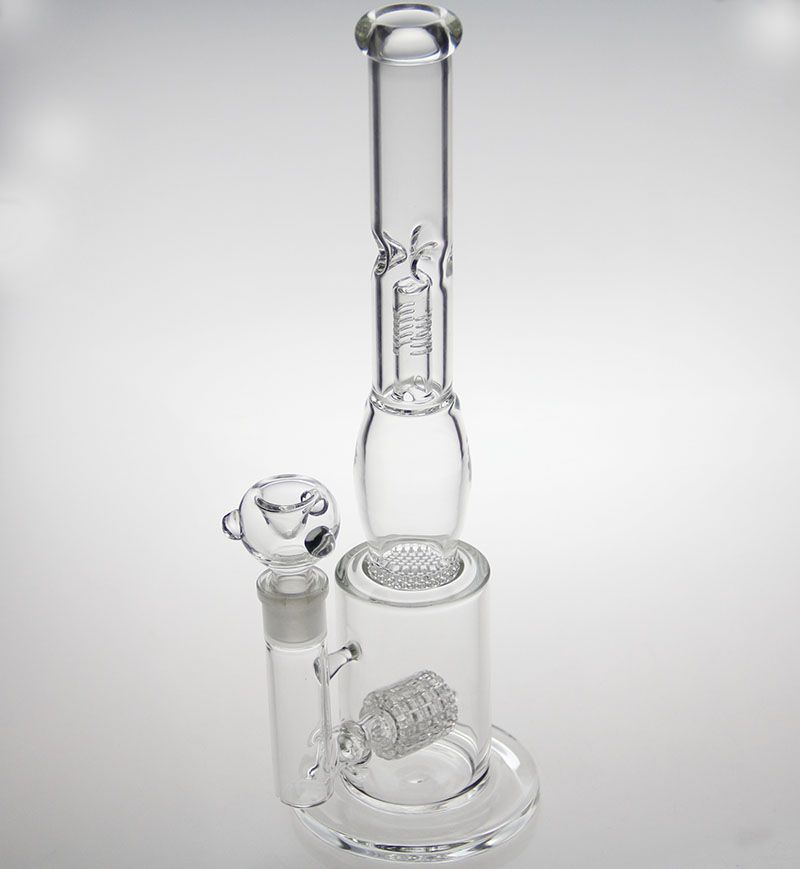 2020 13.5 High Quality Glass Water Pipe Glass Bubbler Two Function