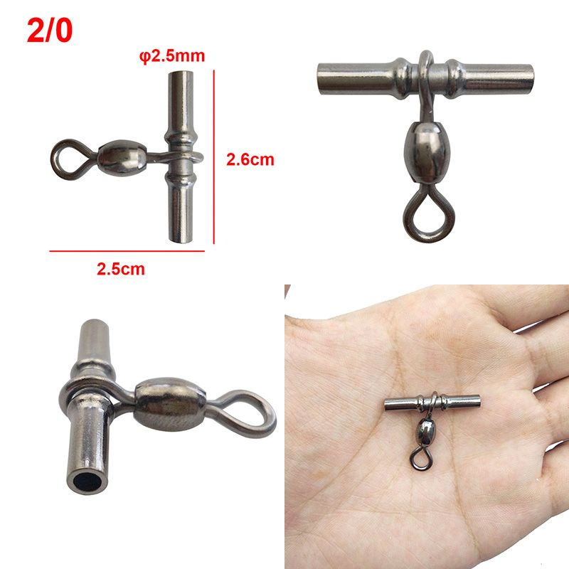 Lot Cross Line Crane Fishing Swivel Brass Tube Cross-line Crane Swivel Connector