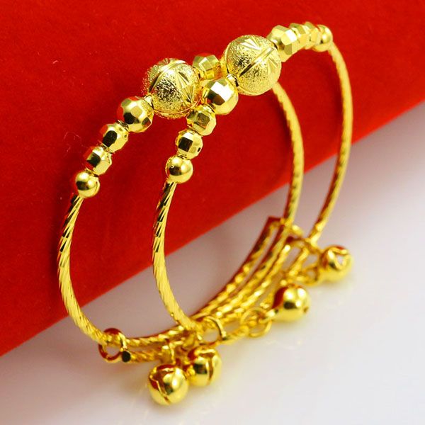 gold christening bangle