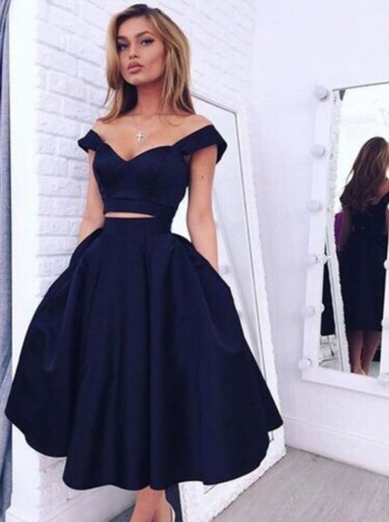 Compra Royal Azul Cóctel Corto Dresse 2 Piezas De Hombro Vestido De Bola De  Tafetán Mini Cóctel Dulce 16 Party Gowns Vestido De Noche De Ocasión  Especial Barato | Entrega Rápida Y