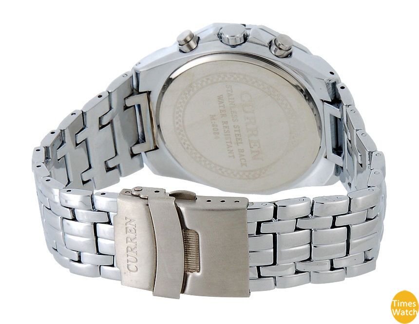 curren stainless steel back water resistant