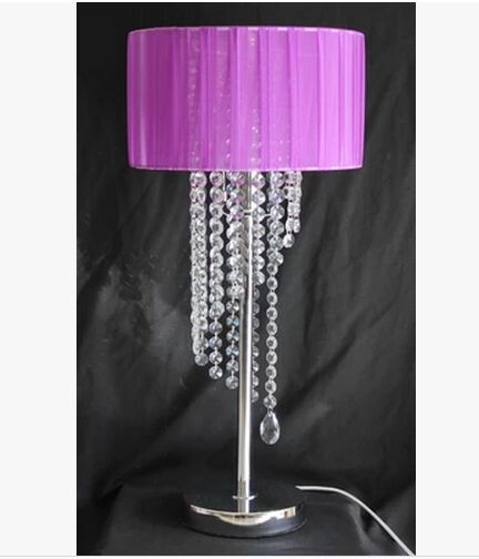 2018 Dia25 H52cm New Style Multicolor Quality Crystal Lampshade Dia25 H52cm New Style Multicolor Quality Crystal Lampshade Fashion Bedroom Decoration Table Lamps Desk Lights