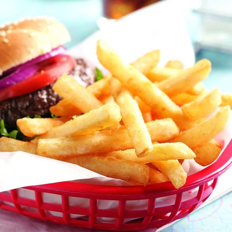 Compre 6 Unids Papas Fritas Cesta Oval Plástico Comida Rápida Canasta