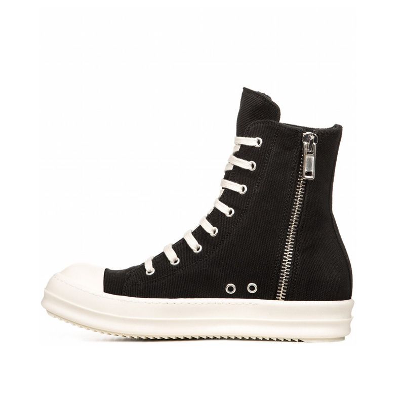 Acheter RO Toile Chaussures Hommes Haut TOP Cheville Chaussures En Cuir Véritable Formateurs De Luxe Bottes À Glissière Lacets Souliers Owens De 40,42 € Du Hanfei005 | Fr.DHgate.Com