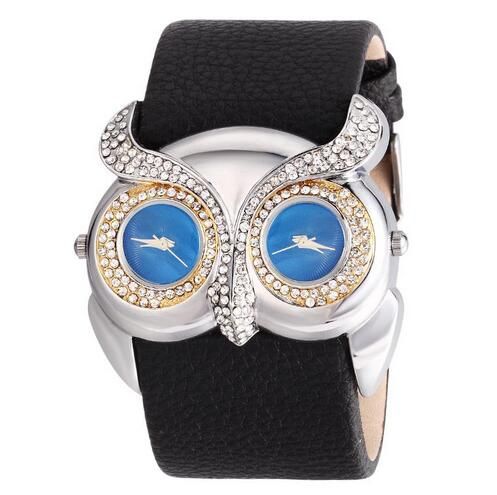 Acquistare Più Recente Moda Animale Novità Gufo Orologio Largo Cuoio Moda  Orologio Moda Doppio Fuso Orario Vestito Orologio Donna Uomo Casual Orologi  Da Polso Economico | Consegna Veloce E Qualità | It.Dhgate